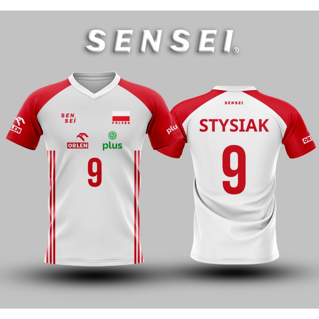 🌈ใส่โค้ดSENSEI20Pลด20%✨เสื้อแขนสั้นและกางเกงSENSEIพิมพ์ลาย(หน้า-หลัง) VNL POLSKA