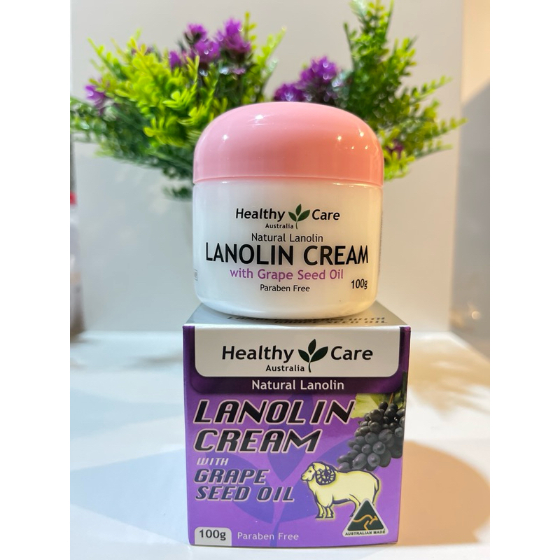 ครีมรกแกะ Healthy Care Lanolin Cream With Grape Seed 100g.