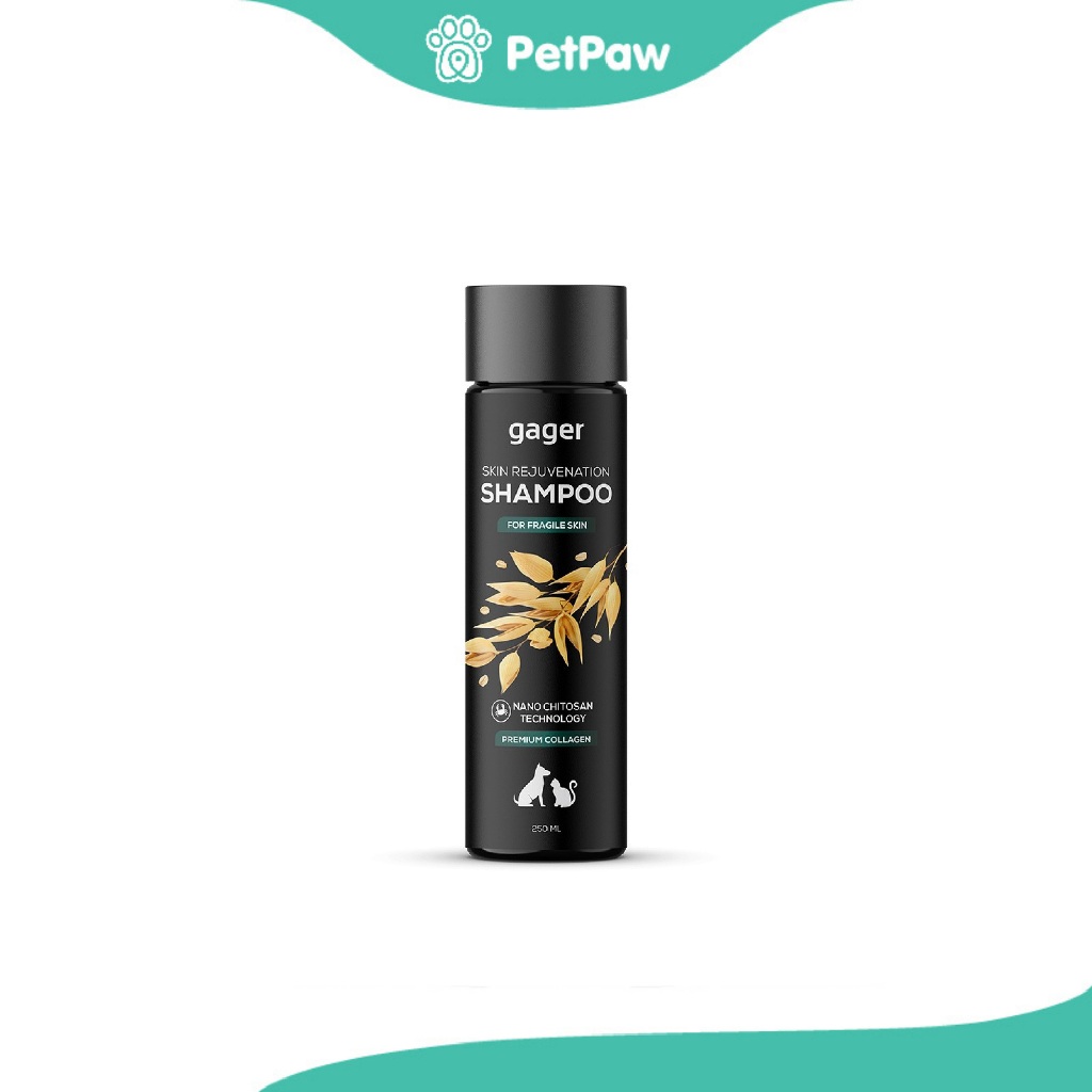 Gager (กาเจอร์) แชมพูอาบน้ำสุนัขและแมว สูตร นาโนไคโตซานและคอลลาเจน 250 ml.(1pcs)