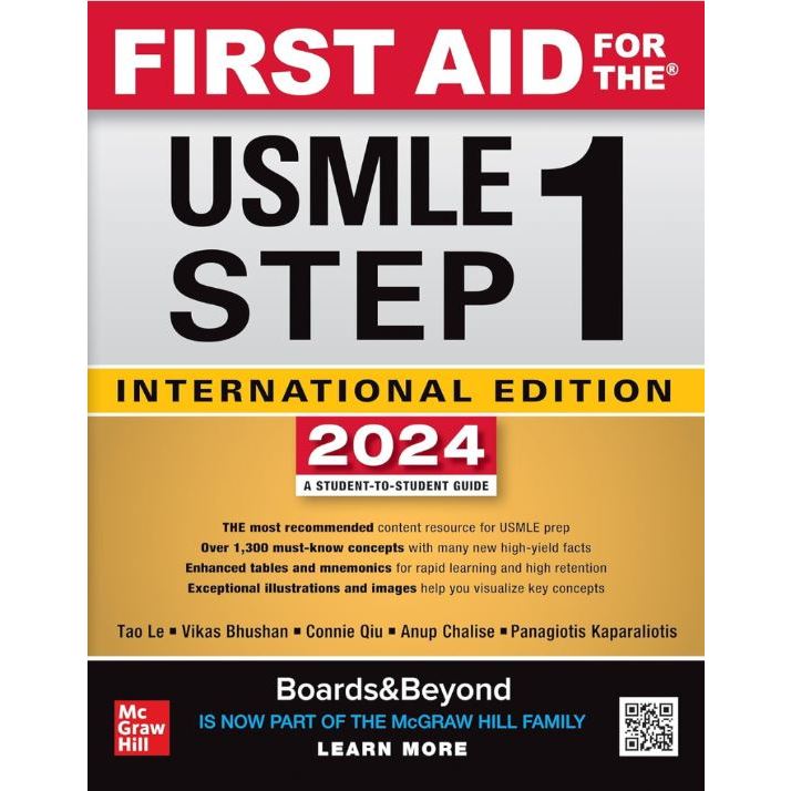 C221 9781266091100 FIRST AID FOR THE USMLE STEP 1, 2024: A STUDENT-TO-STUDENT GUIDE (IE)