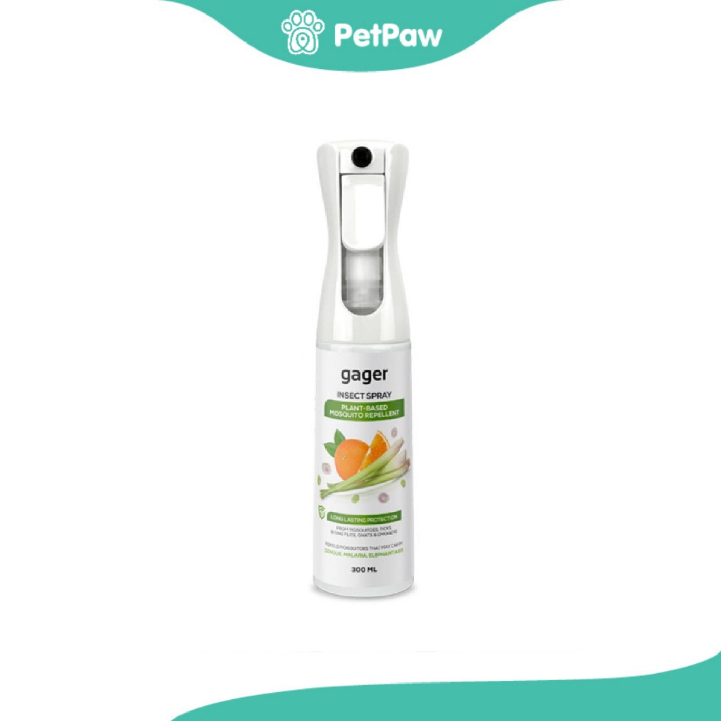 Gager (กาเจอร์) สเปรย์ไล่ยุง ไล่แมลง ตะไคร้หอมและเปลือกส้ม สกัดเย็นจากธรรมชาติ 300 ml.(1pcs)