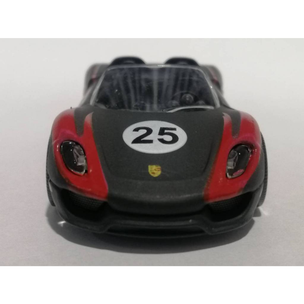 โมเดลรถ Majorette Porsche 918 Spyder No.25 Black (New Back Design) Scale 1:61 ขนาด 7.5 X 3.5 CM