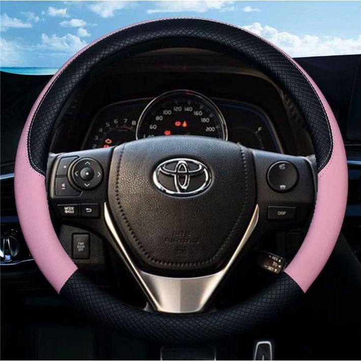 ปลอกหุ้มพวงมาลัย  หนังนุ่มสบายมือ ทุกรุ่น ทุกยี่ห้อ HONDA TOYOTA ขนาดมาตราฐาน