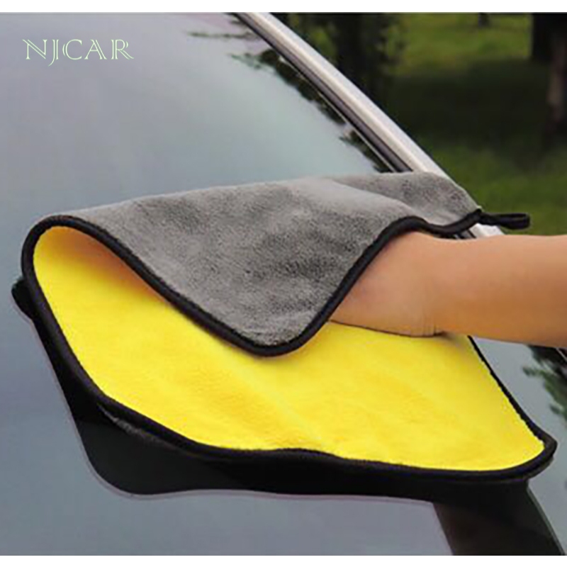 NJCAR ผ้าไมโครไฟเบอร์ เช็ดรถ ทำความสะอาด ขนนุ่ม