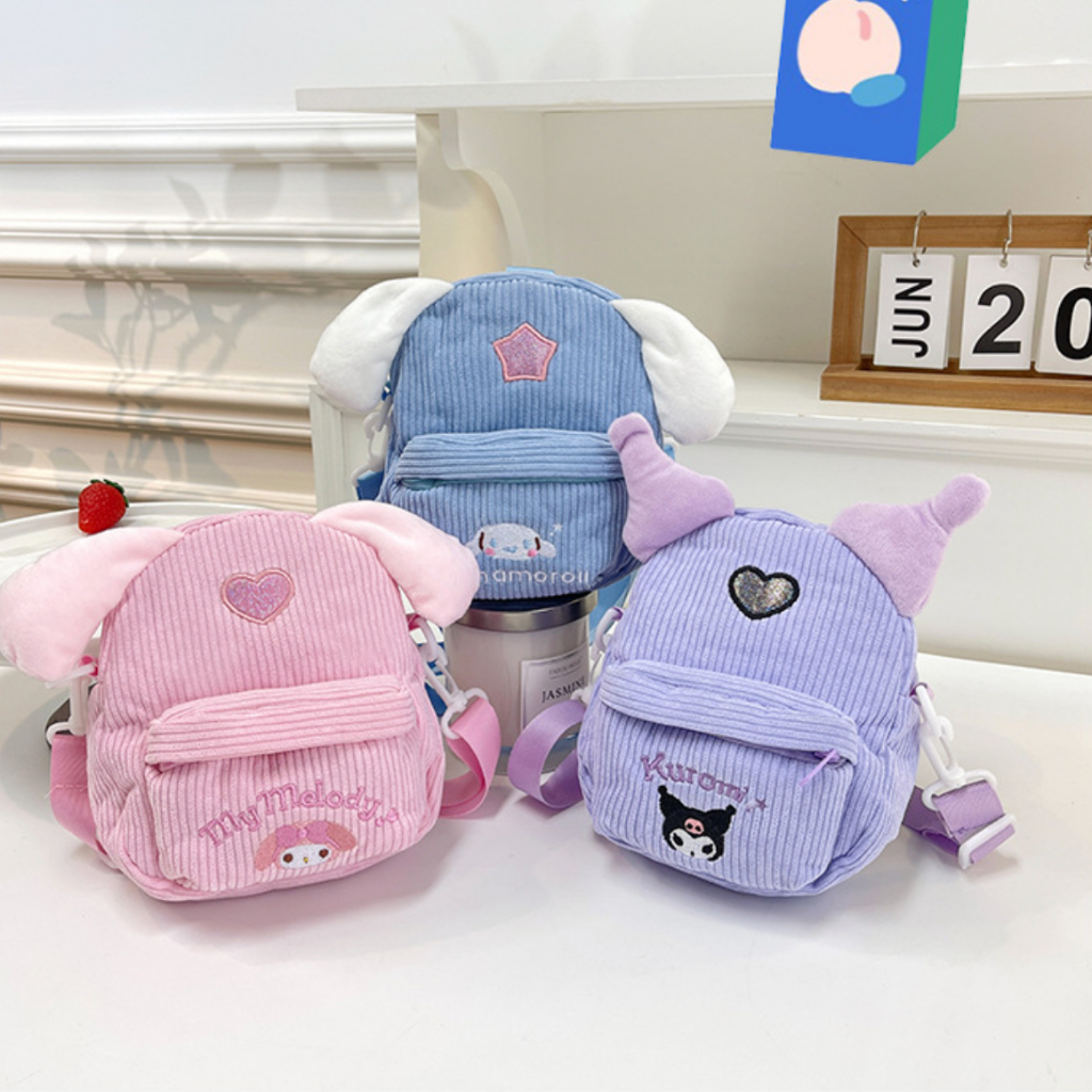 พร้อมส่ง กระเป๋าสะพาย ใส่มือถือได้ Sanrio น่ารัก ปุ๊กปิ๊ก กระเป๋าสะพายเด็ก