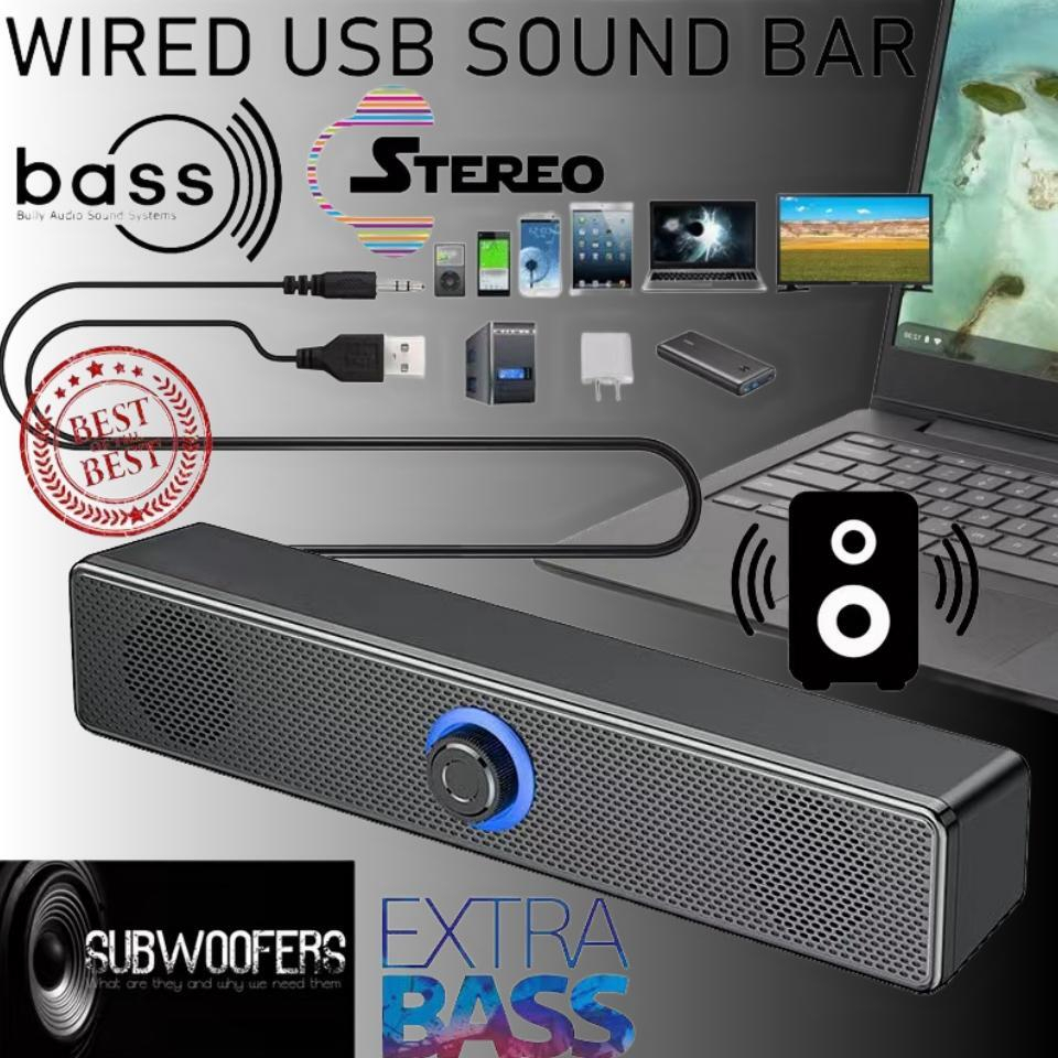 🚚พร้อมส่ง🚚ลำโพงคอม USB ลําโพง ซาวด์บาร์ แบบมีสาย สามารถเชื่อมต่อ TV หรือคอมพิวเตอร์ แบบมีสาย Speaker - รูปที่ 2