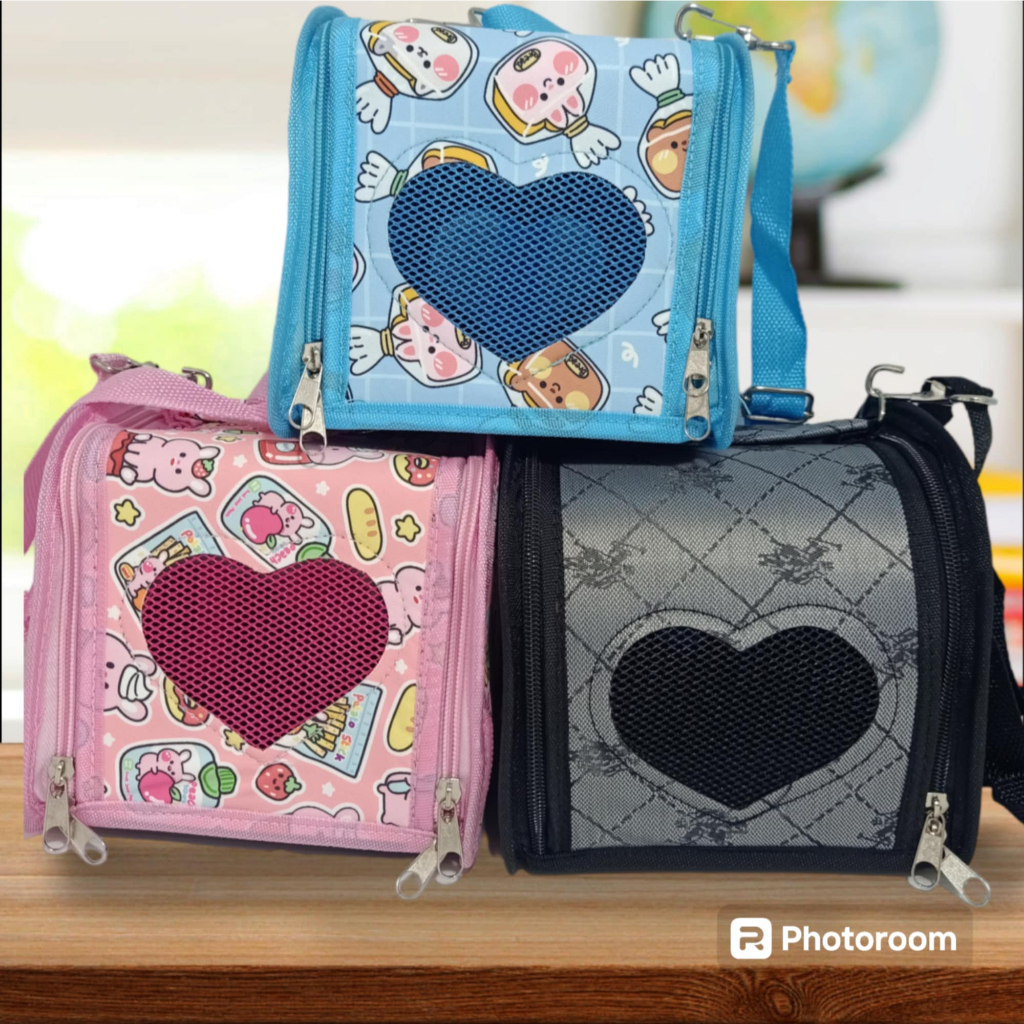 กระเป๋าสัตว์เลี้ยง​ขนาดเล็ก​ ขนาดพกพา​2ขนาด คละสีคละลาย