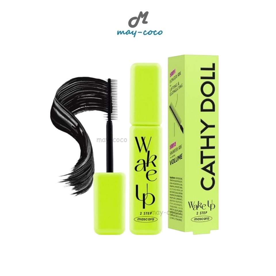 ถูก/แท้/มีไลฟ์ มาสคาร่า Cathy Doll Wake Up 2 Step Mascara มาสคาร่าตาตื่น ปัดขนตา ขนตางอน ยาว หนา ติดทน กันน้ำ กันเหงื่อ