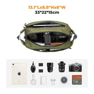 กระเป๋ากล้อง K&F คาดอกคาดไหล่ 2 in 1 Camera DSLR Backpack Portable Bag