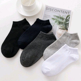 5สีถุงเท้าข้อสั้น ถุงเท้าข้อเล็ก เนื้อผ้านุ่มสบาย ระบายอากาศ…