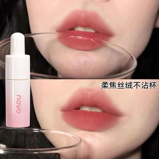 6038 (ใหม่/แท้) NOVO ลิปจุ่ม ลิปกลอส เนื้อกำมะหยี่ เวลเวทแมท ติดทน กันน้ำ