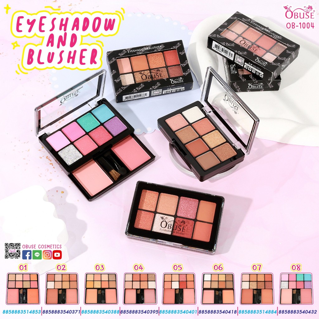 อายแชโดว์ บลัชออนโอบิ้วซ์ OBUSE EYESHADOW AND BLUSHER OB-1004