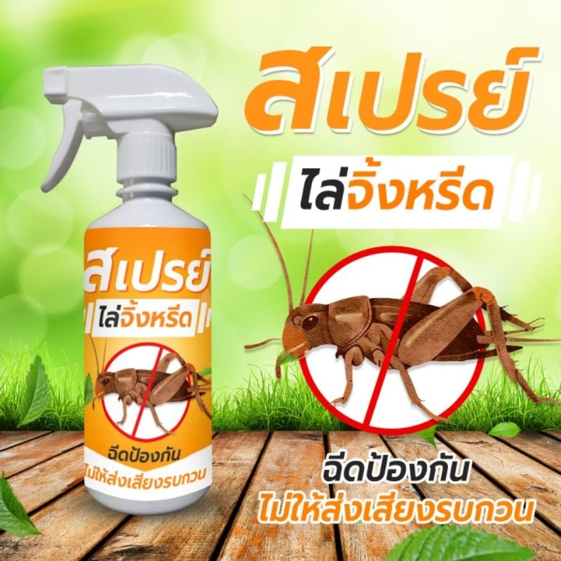 สมุนไพรไล่จิ้งหรีด (JR-500) สเปรย์ป้องกันจิ้งหรีดขับไล่จิ้งหรีดไม่ให้มาส่งเสียงรบกวนขนาด 500 ml