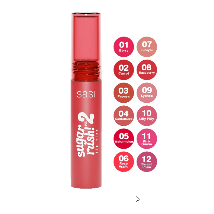 SASI Sugar Rush Lip Tint 3g ลิปทิ้นท์ หลอดพลาสติก