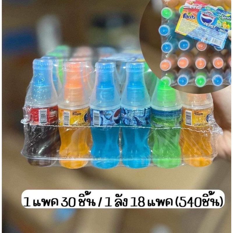 สเปร์ยน้ำหวานอัดลม 4 รส 1 เเพค 30 ขวด