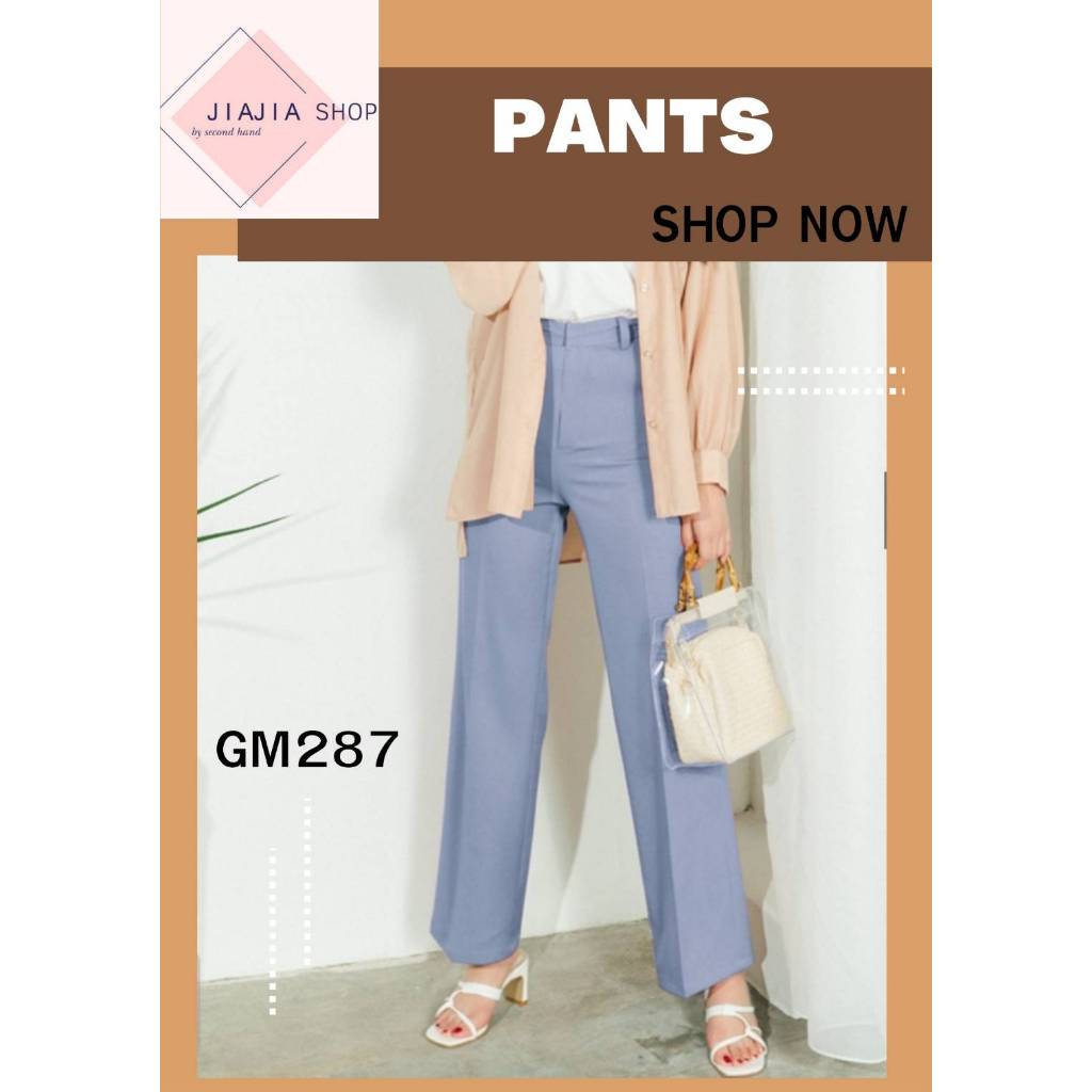 กางเกงขายาว gm287 🌿  GRL  🌿 (มือสองงานคัด สภาพใหม่)