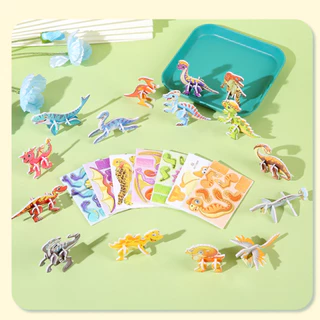 30Pcs 3D จิ๊กซอว์แมลง dinosaur โอเชี่ยน แอนิมอลส์ ของเล่นสำหรับเด็ก การศึกษาในช่วงต้น บล็อกปริศนาตัวต่อ คุณภาพสูงมาก ตลก