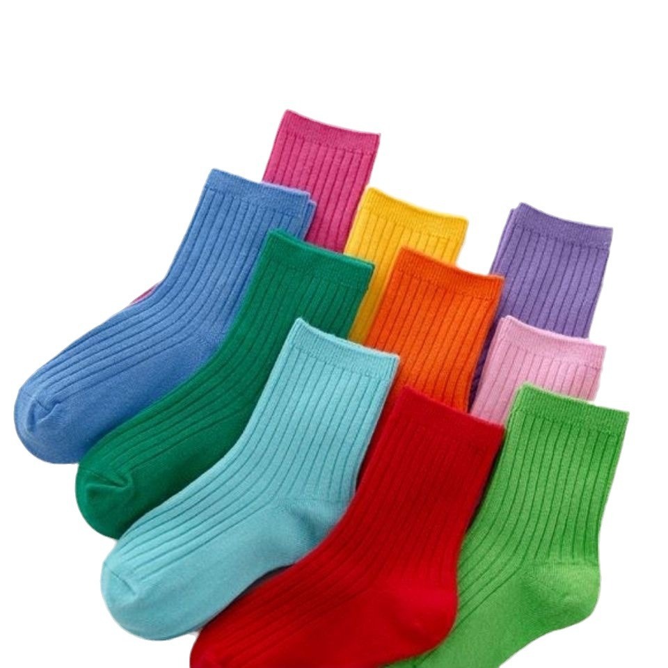 จัดส่งทุกวัน! ถุงเท้าเด็ก ข้อกลาง ใส่สบาย สไตล์เกาหลี น่ารักมาก สีสันสดใส - รูปที่ 4