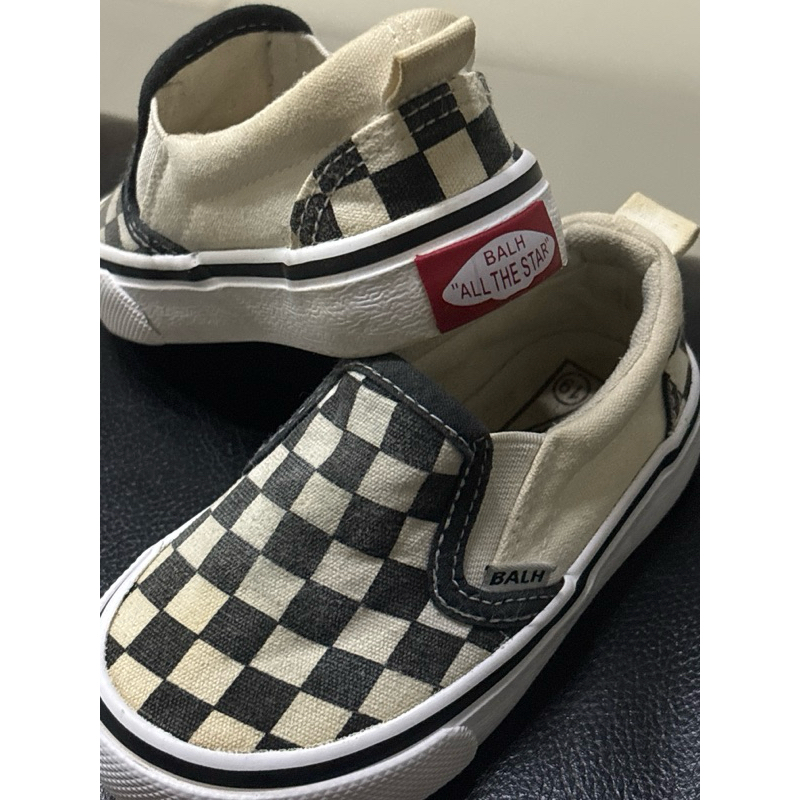 รองเท้าเด็กแฟชั่น ลายตารางหมากรุก/ลายตารางหมากฮอต EUR19=US4C รุ่น BALH
