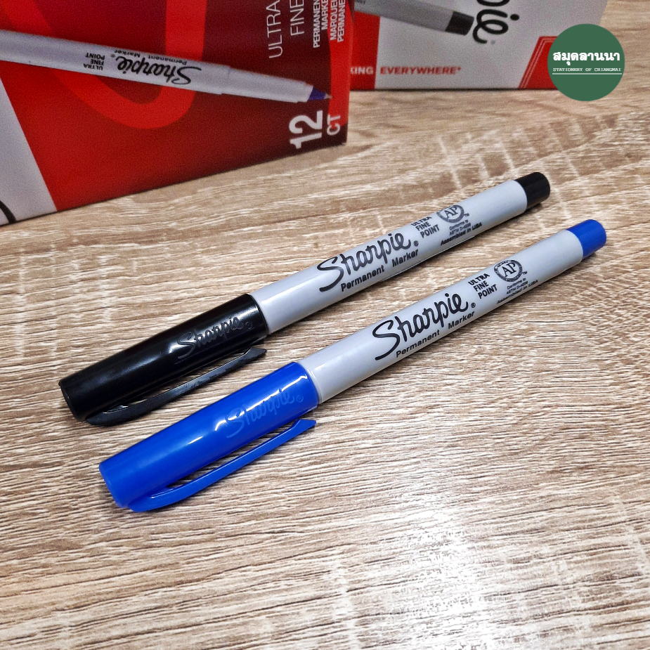 ปากกามาร์คเกอร์ Sharpie Marker - Ultra Fine ดำ/น้ำเงิน