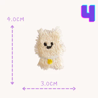 😄10บาททุกชิ้น😄สติ๊กเกอร์ติดเสื้อ UC16 DIY:อาร์มติดเสื้อ ลายหมาน่ารักผูกจุก ขนลายต่างๆ ลอกกระดาษแล้วแปะเลย