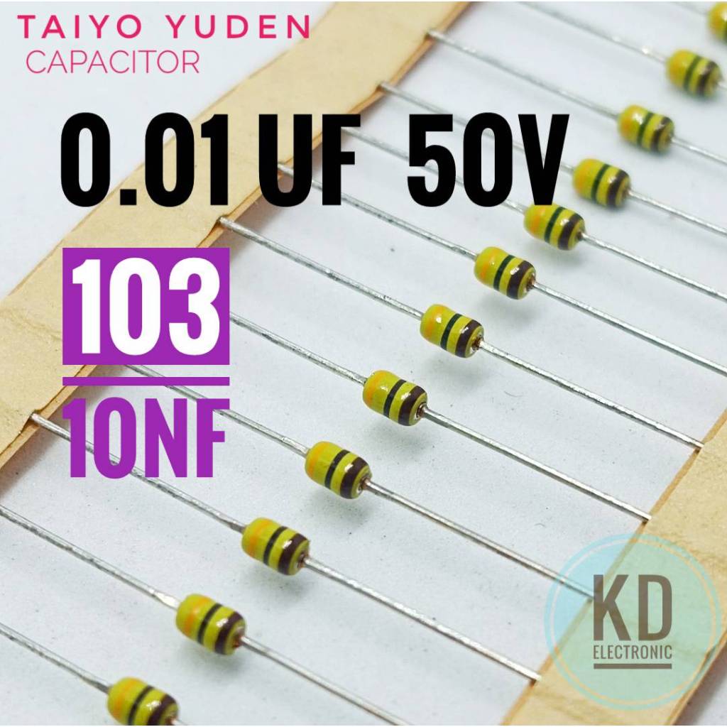 ((ชุด 50ตัว)) 0.01uF 50v TAIYO YUDEN Multilayer Ceramic Capacitors /10nF/103 #Capacitor #คาปาซิเตอร์