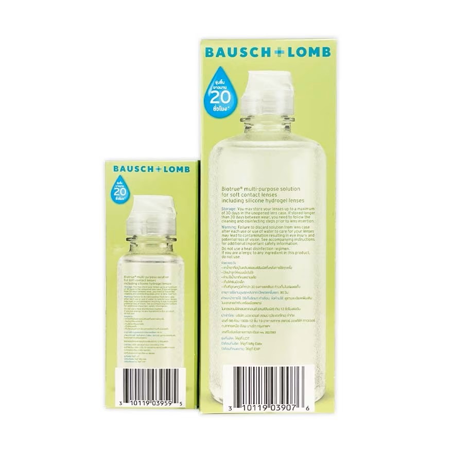 [หมดอายุ 01/2027]Bausch&Lomb Biotrue 300 ml แถมขวดเล็ก น้ำยาล้างคอนแทคเลนส์ 300 + 60 ml. - รูปที่ 2