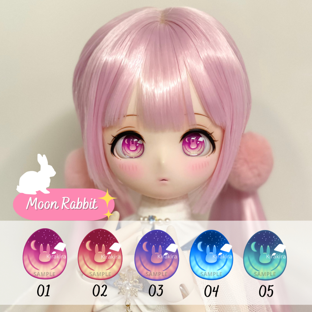 [พร้อมส่ง] ตาอะคริลิค ตา bjd ตาอนิเมะ 14mm - 24mm ลาย Moon Rabbit