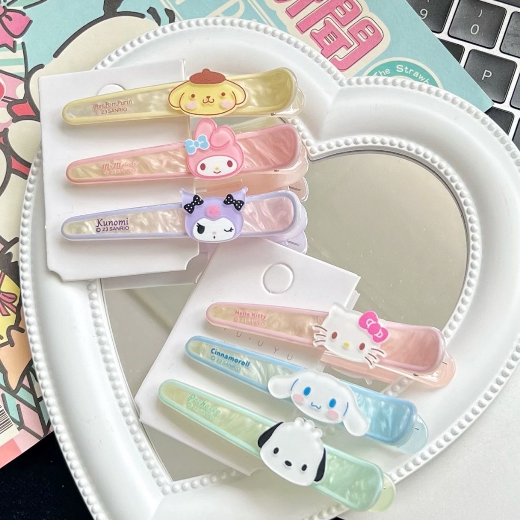 COD-ในไทย💖กิ๊บหนีบผม Sanrioลายการ์ตูน หน้าม้า คลิปด้านข้าง น่ารักหวาน สไตล์เกาหลี นักเรียนสำหรับผู้หญิง 2024ใหม่-Kri