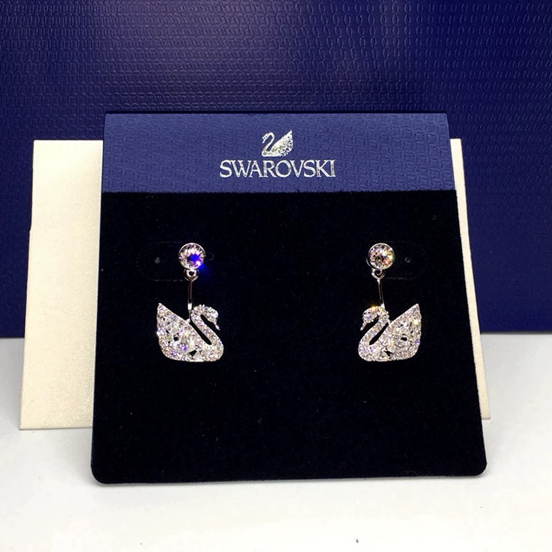 พร้อนส่ง ของแท้100% ต่างหูคริสตัล Swarovski Big Swan สำหรับวันเกิด