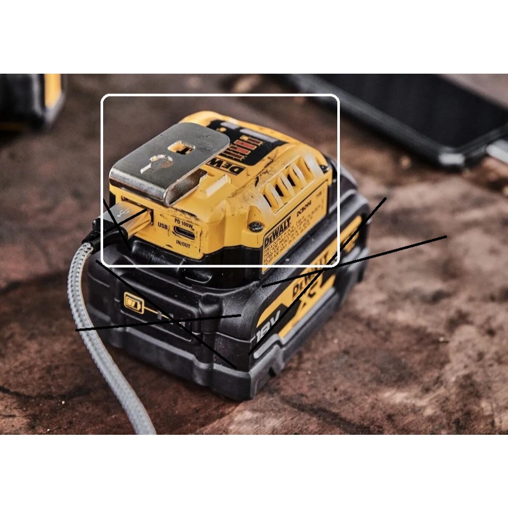 DCB094-B1 อุปกรณ์ชาร์ตแบตเตอรี่ อเนกประสงค์ DeWALT 18V USB-C Charging-Kit ของแท้ DCB094K