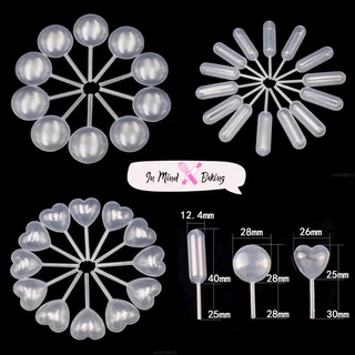 หลอดหยดสี ดรอปเปอร์หยดสี หลอดบีบแยม หลอดซอส หลอดหยดสีพลาสติก หลอดบีบซอส สำหรับขนมอบ เบเกอรี่ ขนาด 4 ml.(แพค 50ชิ้น)