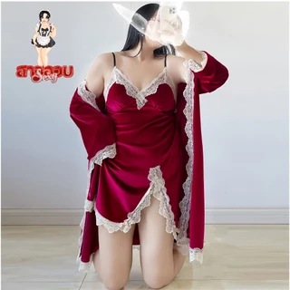 ชุดนอนซาติน ชุดนอนไซต์สาวอวบ 💥มีไซต์ใหญ่ S-XL ได้ถึง 80kg ผ้าดีใส่สบาย ราคาถูก SET-106
