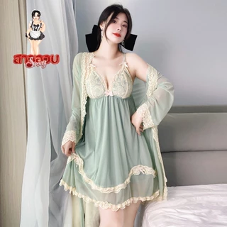 ชุดนอนซาติน ชุดนอนไซต์สาวอวบ 💥มีไซต์ใหญ่ S-XL ได้ถึง 80kg ผ้าดีใส่สบาย ราคาถูก SET-106