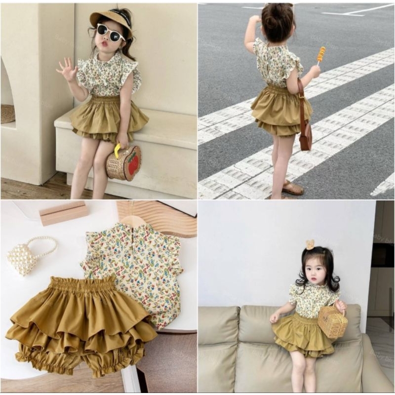 พร้อมส่งในไทย รหัส G03 ชุดเซ็ท 2 ชิ้น งานลูกสาว สไตล์เกาหลี