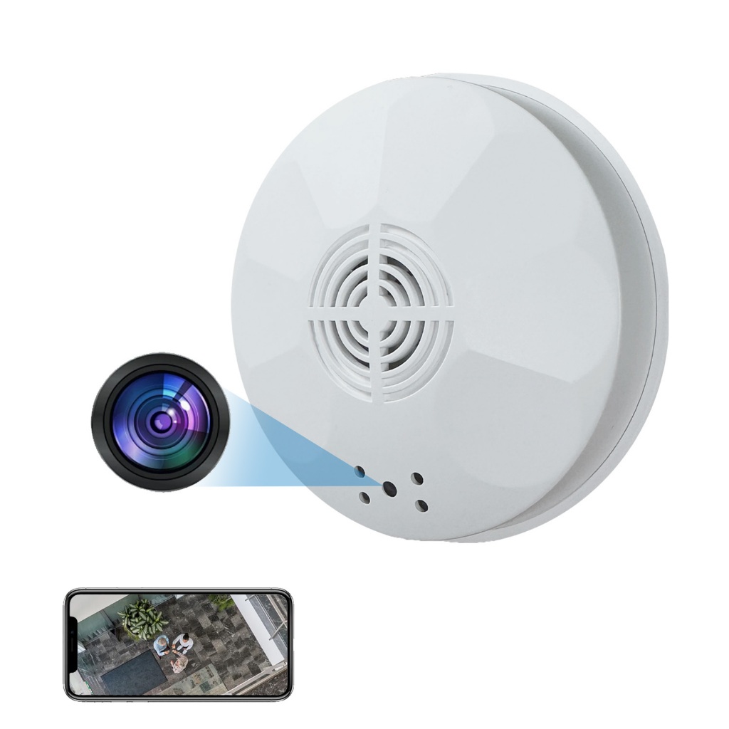 กล้องวงจรปิด 1080P Mini WIFI แบบไร้สาย พร้อมการตรวจจับด้วยความคมชัดสูงในตอนกลางคืน แบตเตอรี่ในตัว เครื่องตรวจจับควัน และ