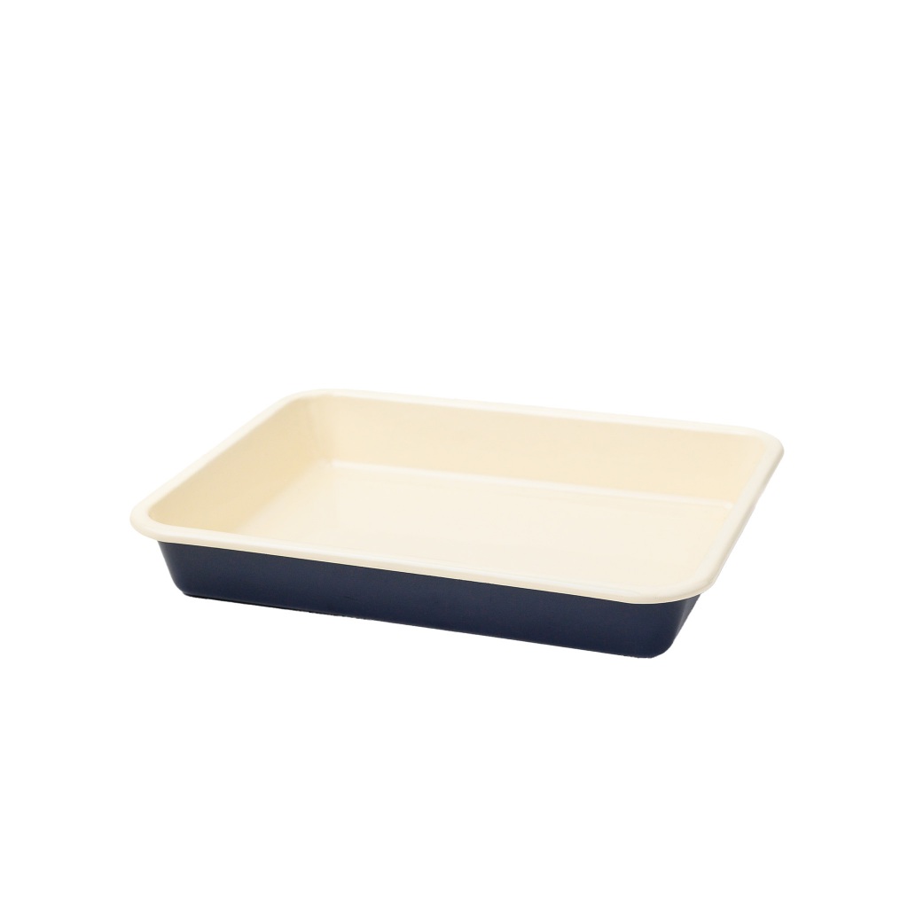 CHABATREE - ENAMEL BAKING TRAY MID BLUE - SIZE XL / ถาดเอนาเมล ขนาด XL (GL156-MB)