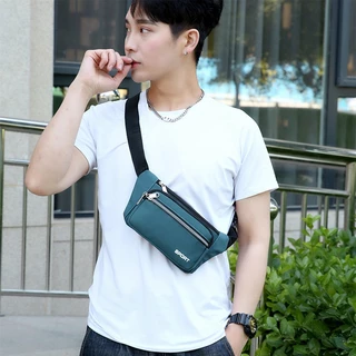 【พร้อมส่ง】กระเป๋าสะพายข้างกันน้ำสำหรับผู้ชาย, กระเป๋าคาดเอว