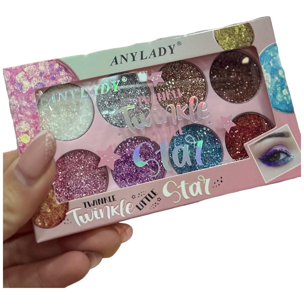 เจลกากเพชรทาตา ANYLADY กลิตเตอร์วิ้งค์ 8 ช่อง อายแชโดว์กากเพชรทาตา No.8111