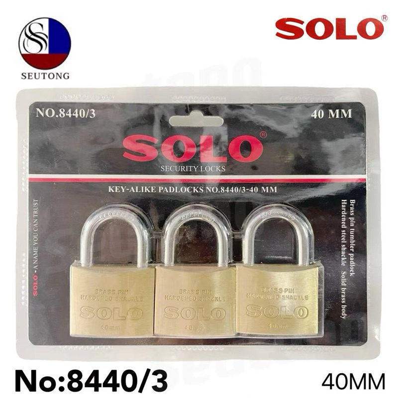 SOLO 💯กุญแจคีย์อะไลท์ ขนาด 30,40 มม.3 ตัวต่อชุด