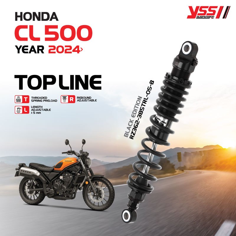 โช้คหลัง YSS และ FORK UPGRADE KIT  สำหรับรุ่น HONDA CL 500  ปี 2024