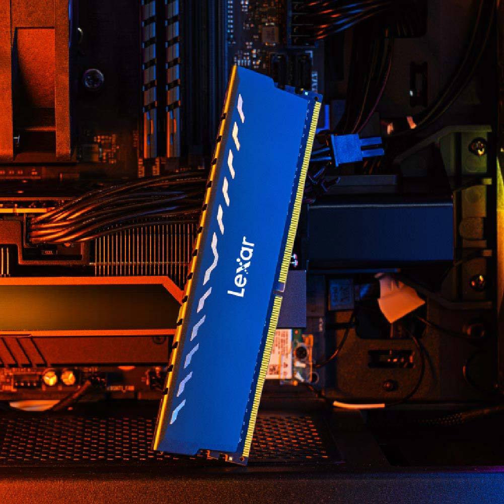 แรมพีซี LEXAR THOR 16GB KIT(8GBX2) DDR4/3200MHZ CL16 U-DIMM HEATSINK (LD4BU016G-R3200GDXG)_7