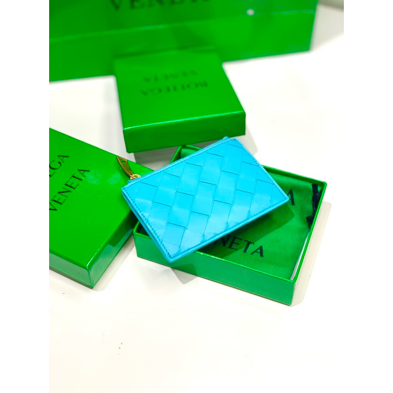 B O T T E G กระเป๋าใส่บัตร เกรด (Hi-End VIP) มีกล่อง หนังวัวแท้. ขนาด: 12x9cm มีกล่อง