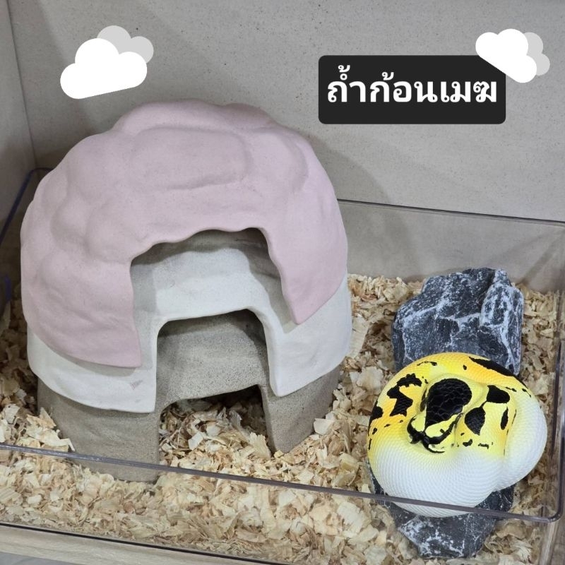 บ้านก้อนเมฆ Ceramic Hide Box ถ้ำเซรามิค บ้านเซรามิค ถ้ำสัตว์เลี้ยง บ้านสัตว์เลี้ยง ที่หลบซ่อนสัตว์เลี้ยง บ้านงู