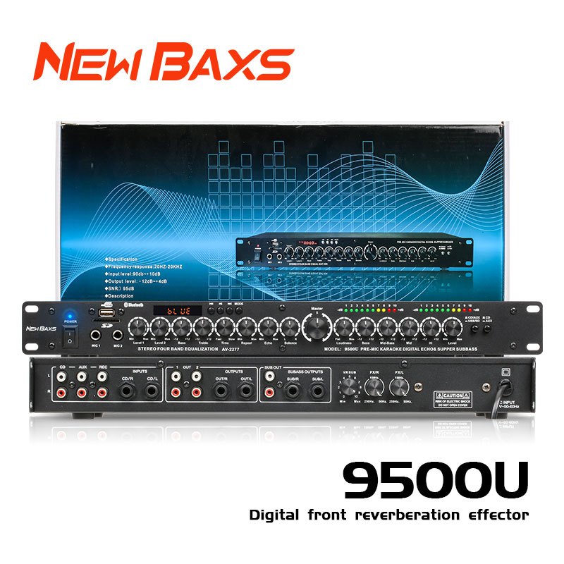 NEW BAXS [COD] U9500 เอฟเฟคเตอร์ KTV ระดับมืออาชีพระดับไฮเอนด์พร้อมเครื่องประมวลผลเสียงอีควอไลเซอร์ไ