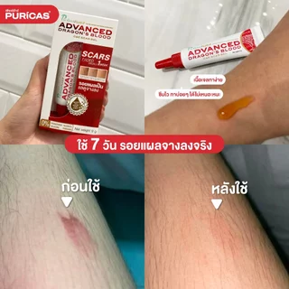 Puricas Plus Advanced Dragon's Blood C&E Scar Gel 3g. (ขนาดทดลอง) เจลลดรอยแผลเป็น