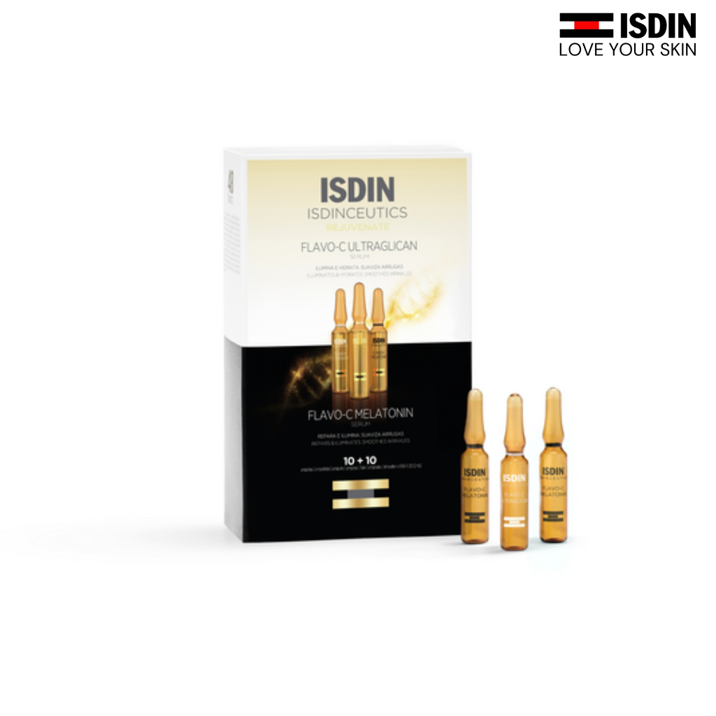 ISDIN ISDINCEUTICS FLAVO-C DAY & NIGHT ซีรั่มบำรุงผิวหน้า 24 ชม.ปกป้องผิวจากอนุมูลอิสระระหว่างวันซ่อมแซมผิวในเวลากลางคืน