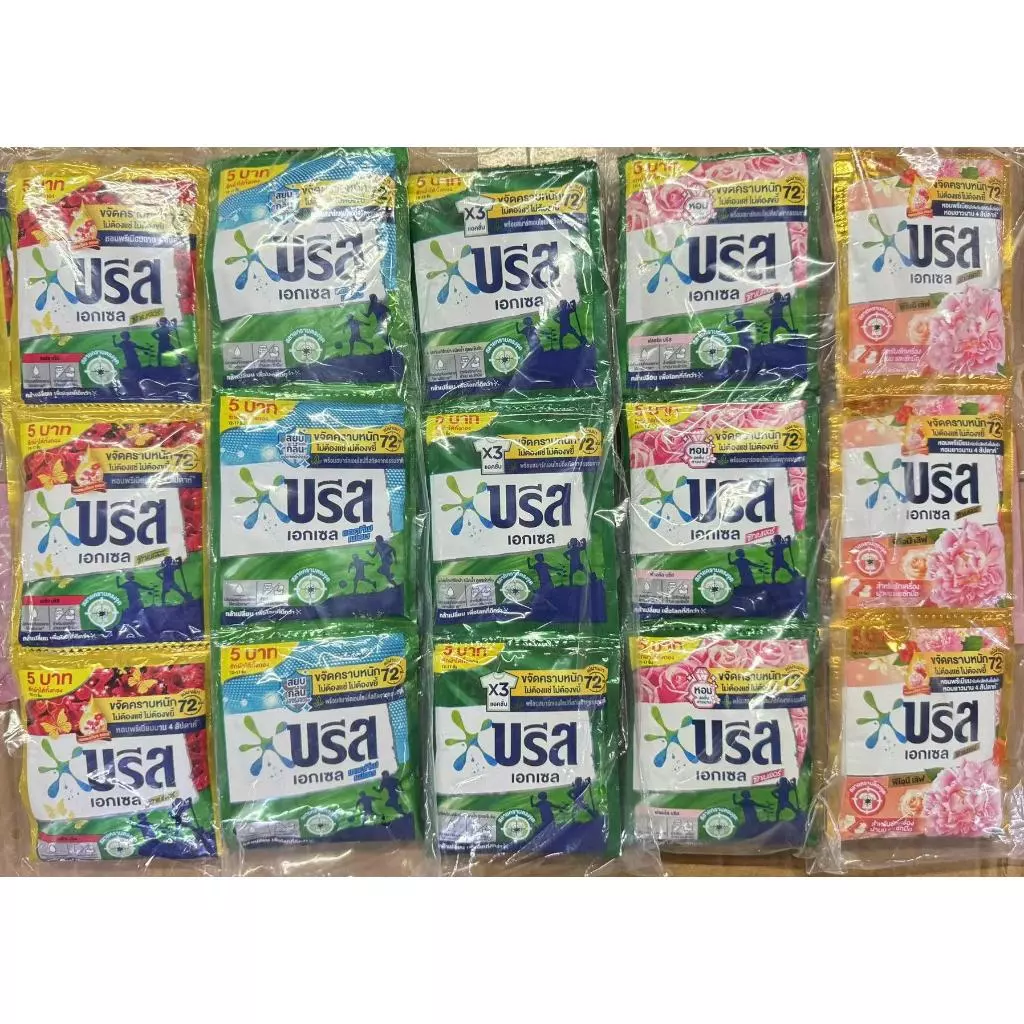 🌼 บรีสน้ำยาซักผ้า 30*12 ซอง 🌼 มล บรีส เอกเซล ผลิตภัณฑ์ซักผ้า ชนิดน้ำ household