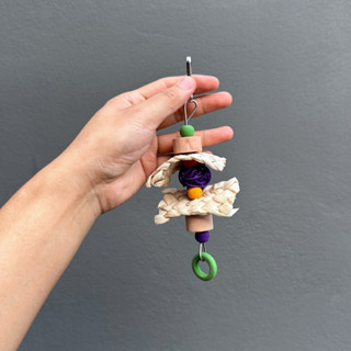 B-90 ของเล่นขัดฟันนกแก้ว ของเล่นนก ของเล่นแก้เครียด 19cm