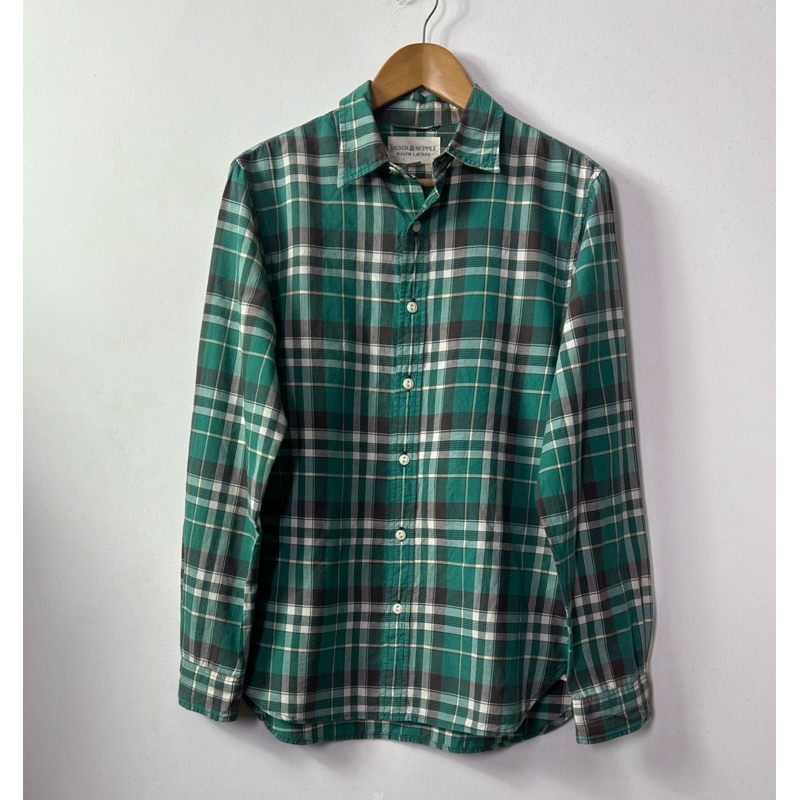 ralph lauren denim & supply cotton check shirt made in india